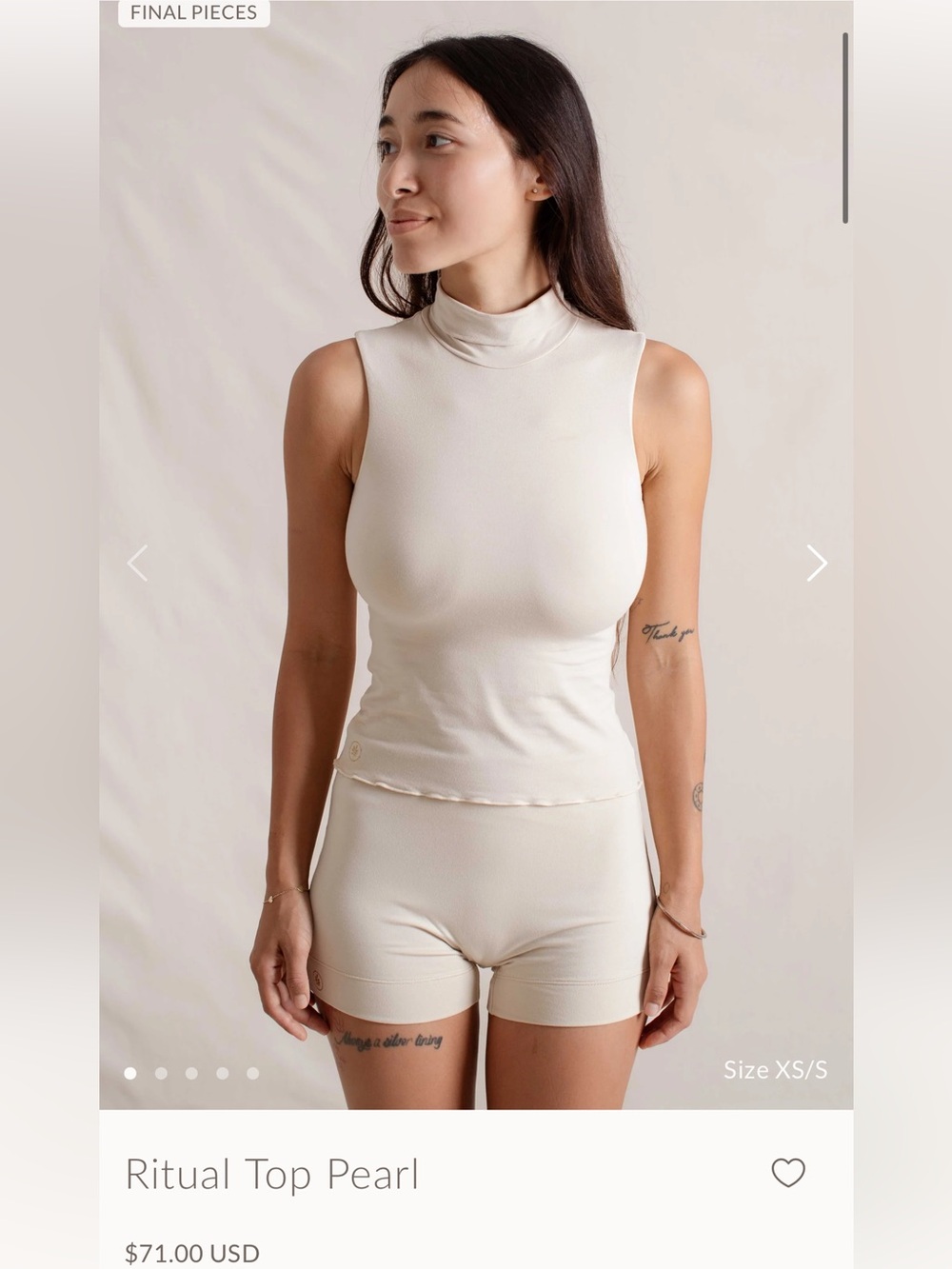 Indigo Luna x Hitomi muse collection ritual top Pearl XS/S sold out